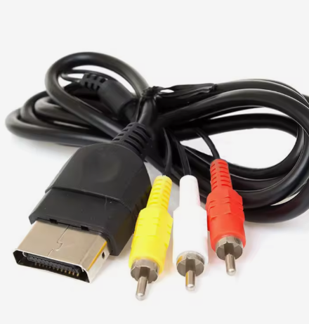 Câble AV composite pour Xbox première génération, connecteur AV vers trois fiches RCA jaune, rouge et blanche