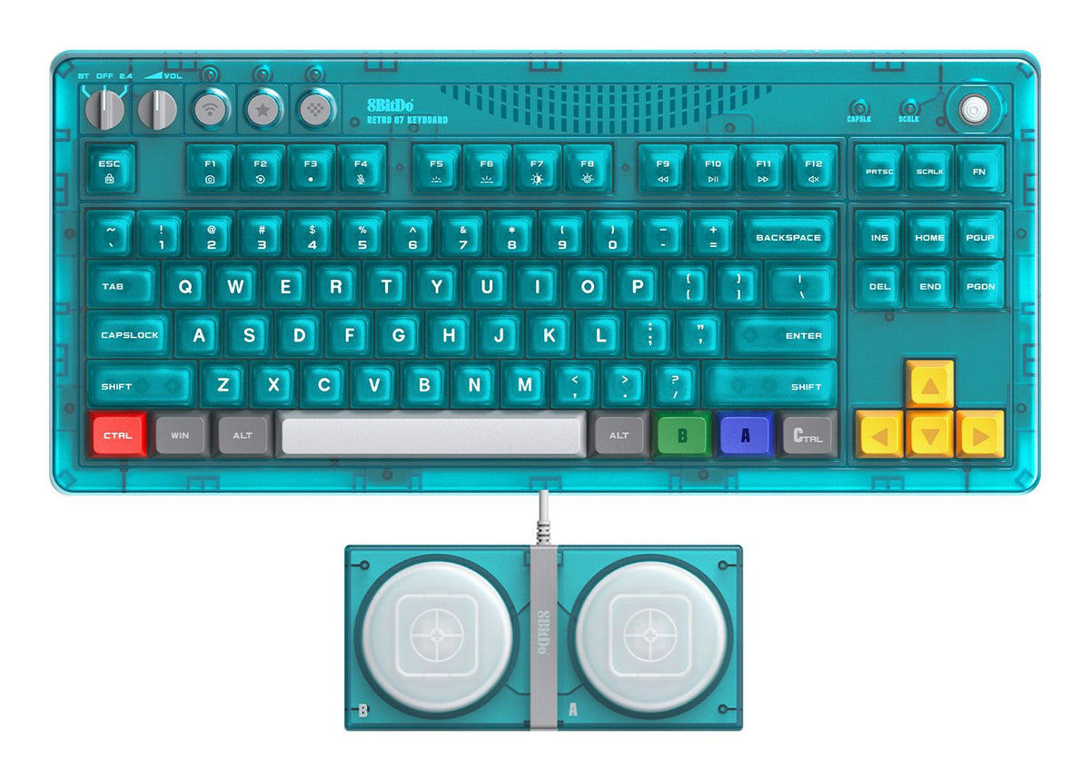 Clavier mécanique 8BitDo Retro édition Clear Blue