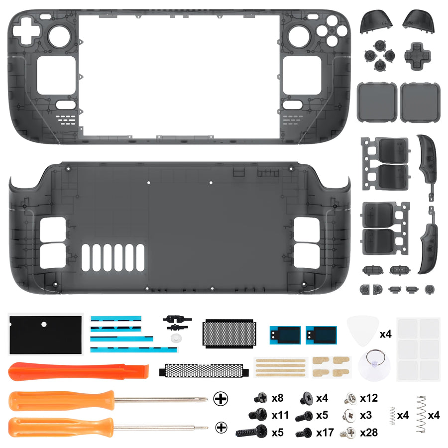 eXtremeRate full shell for Steam Deck LCD, translucent slate black — image 39