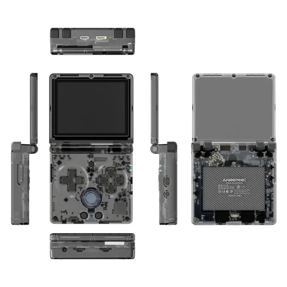 console rétro portable RG35XXSP Noir transparent