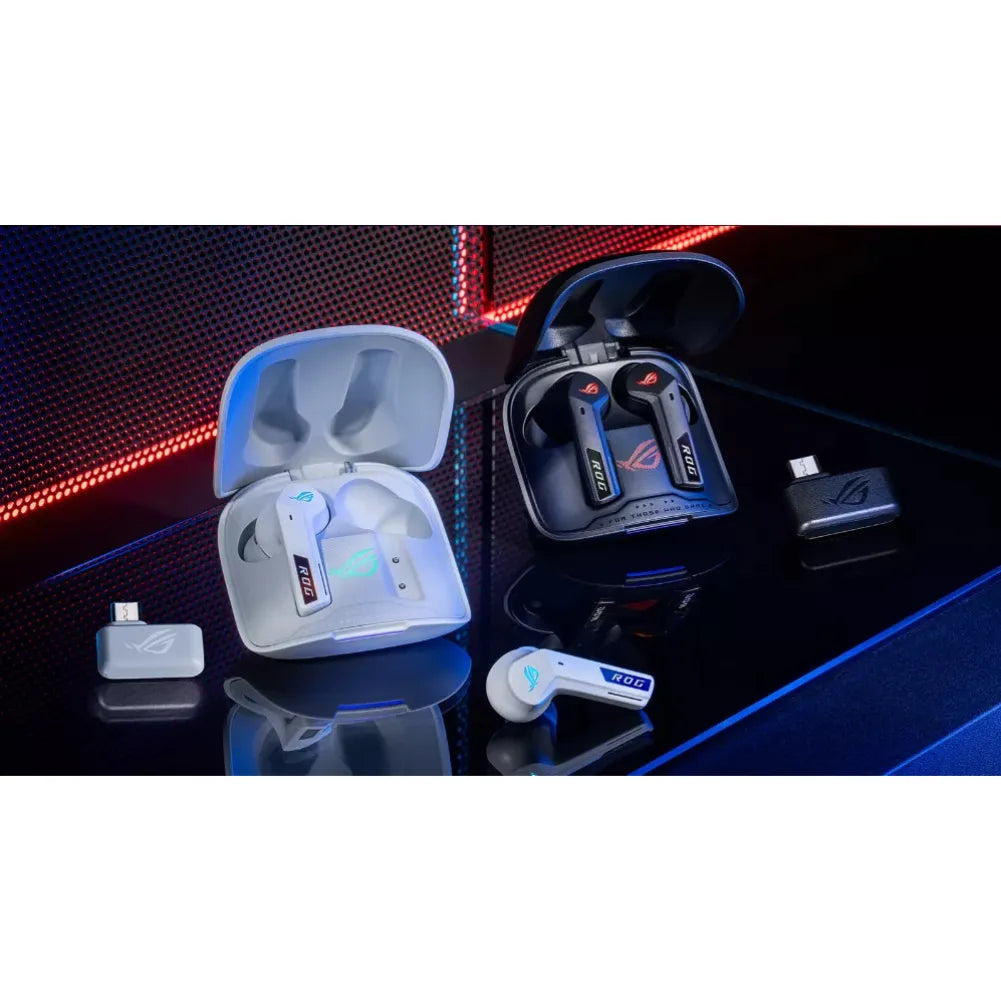 ROG Cetra TW SpeedNova – 2.4 GHz + Bluetooth, Hi-Res : écouteurs sans fil avec boîtier de chargement.