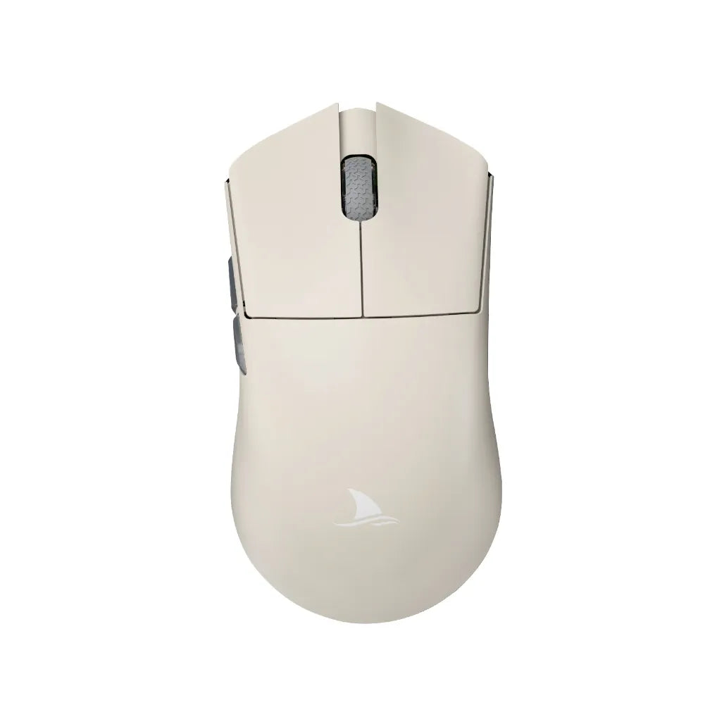 Vue avant de la souris Darmoshark M3 Beige