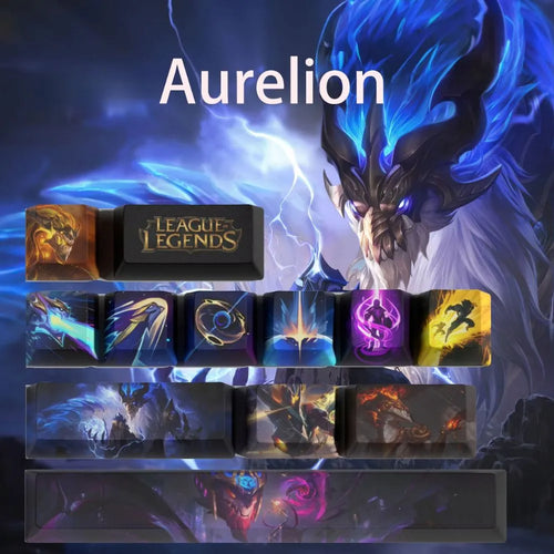 Aurelion Sol League of Legends Tastenkappen – 12er-Set PBT-Tastenkappen