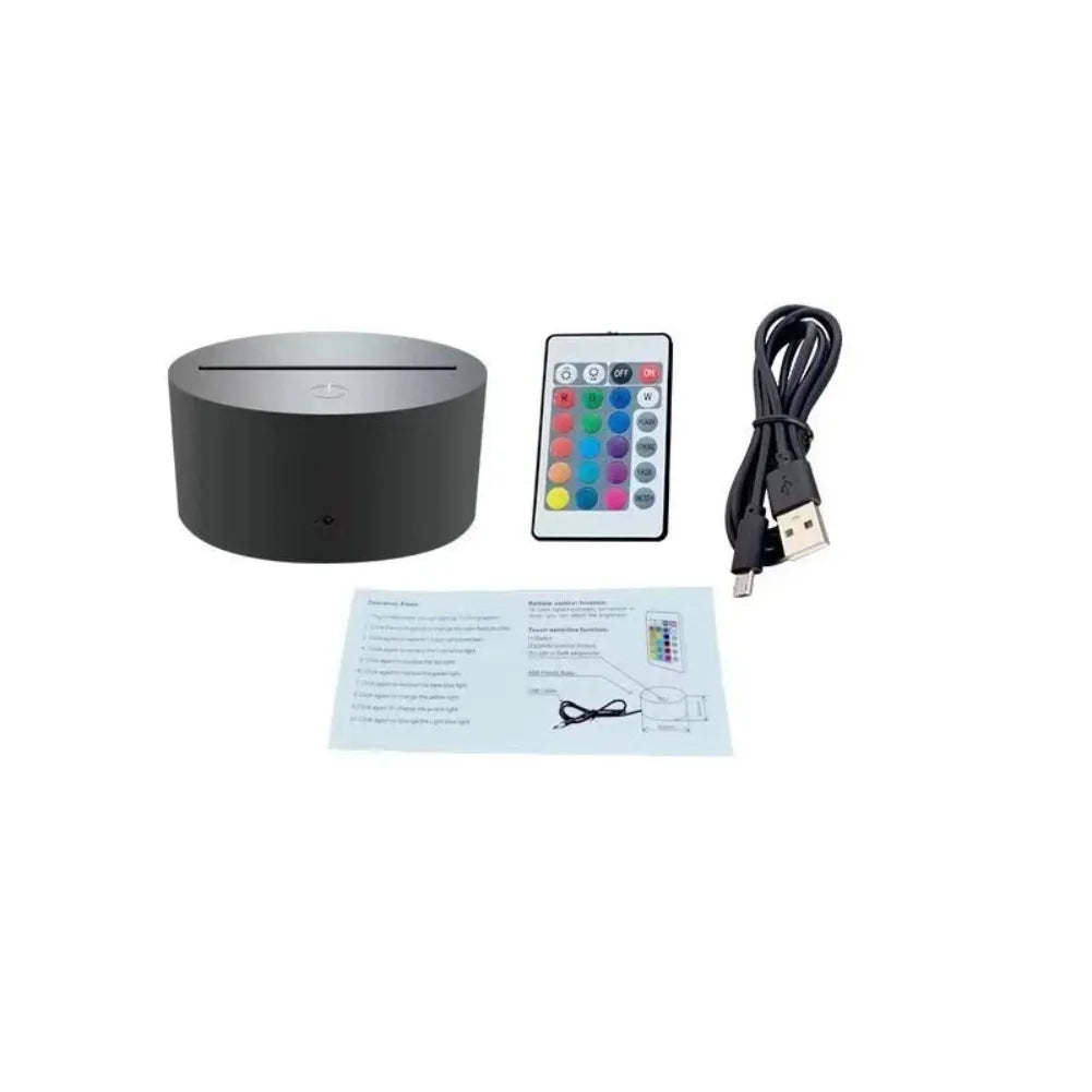 Telecommande Lampe 3D LED Graves