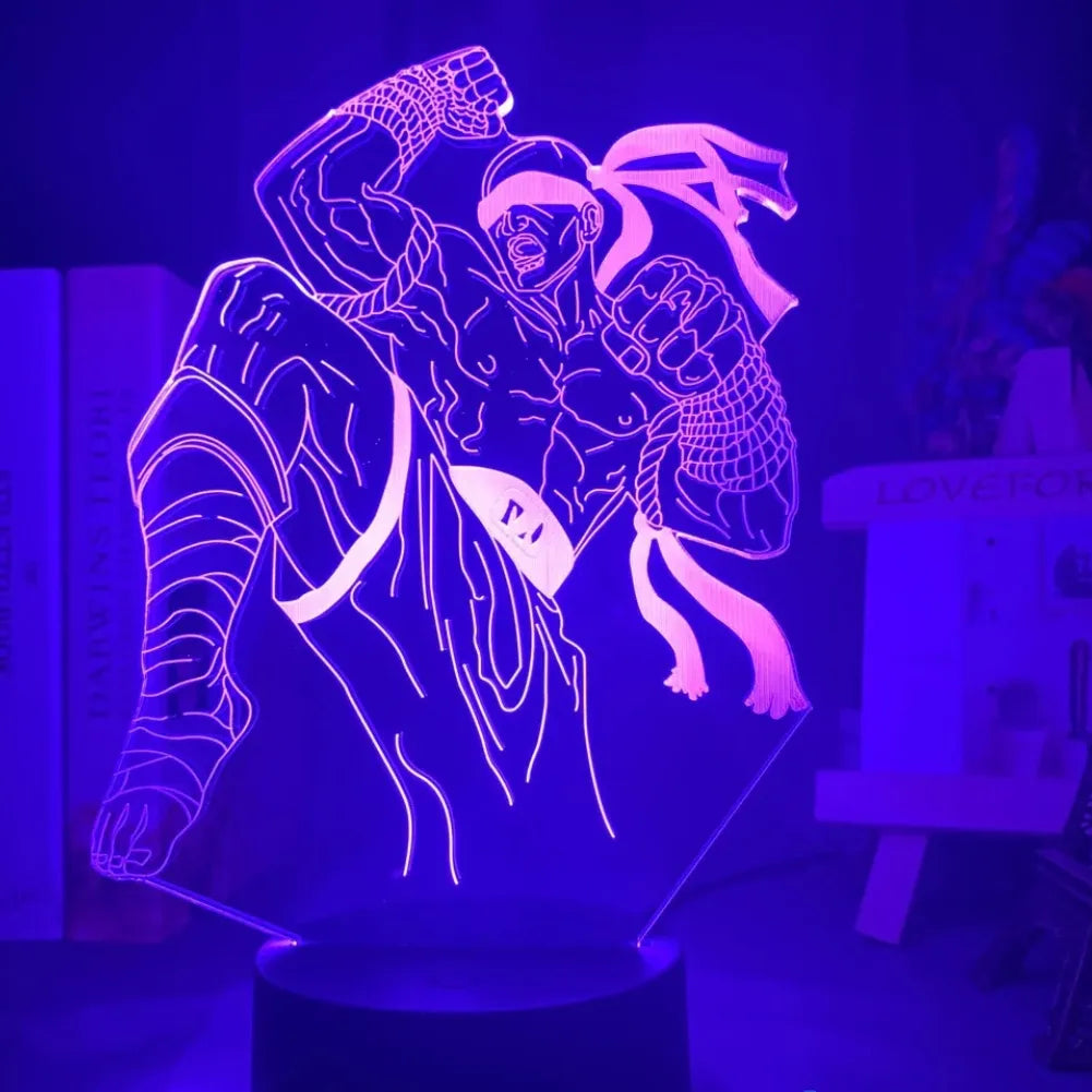Lampe 3D LED Lee Sin de couleur violet