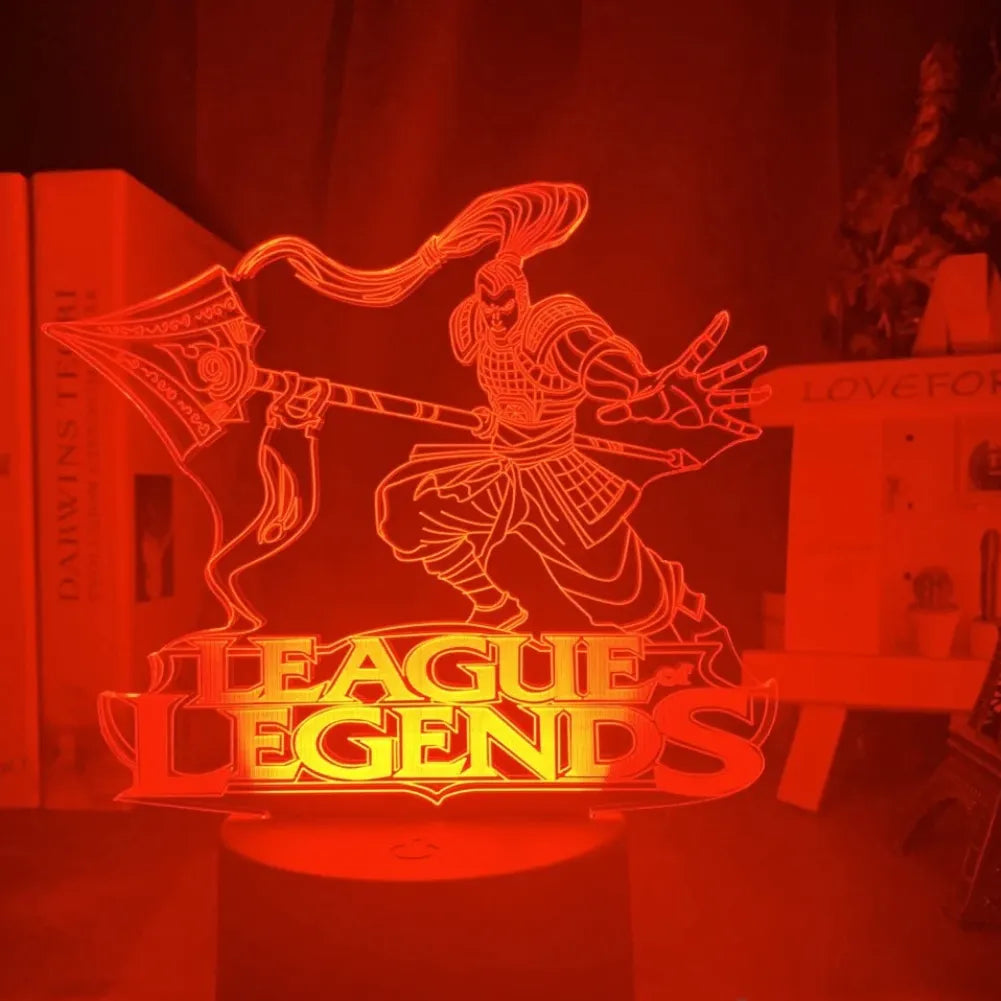 Lampe 3D LED Xin Zhao de couleur rouge