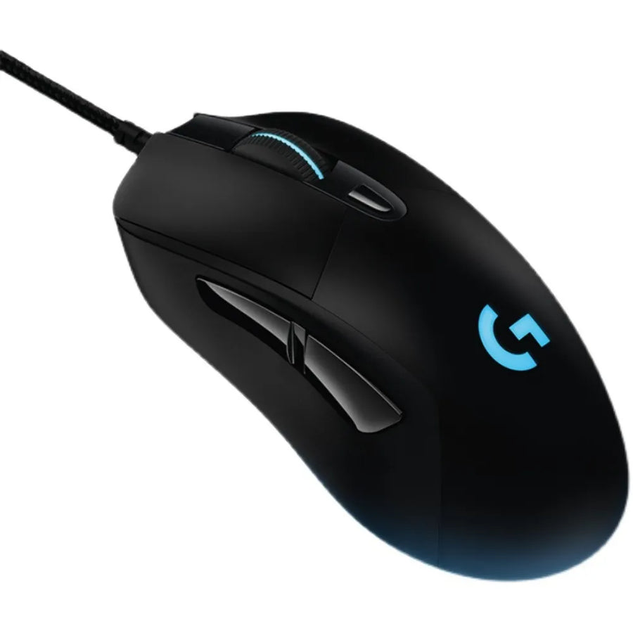 Souris Logitech G403 HERO noire, vue de trois quarts
