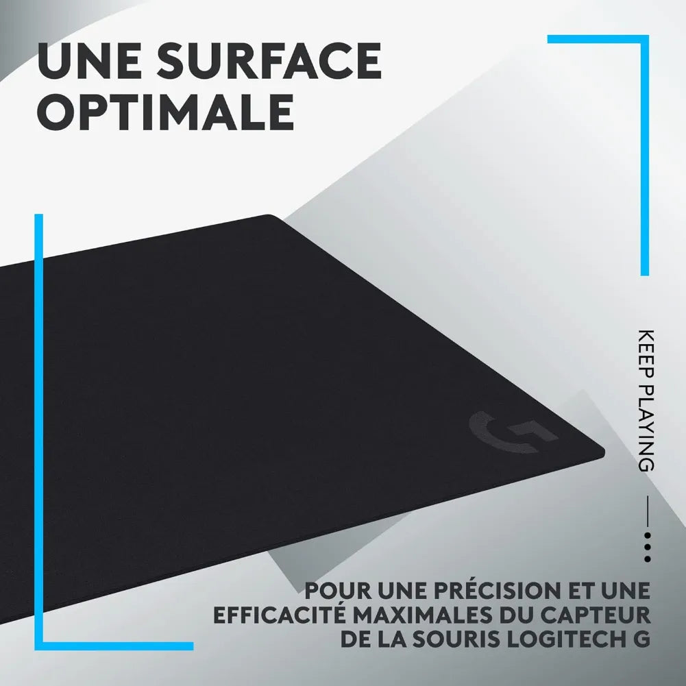 Logitech G G640 tapis de souris gaming avec une surface noire pour un contrôle et une précision optimaux.
