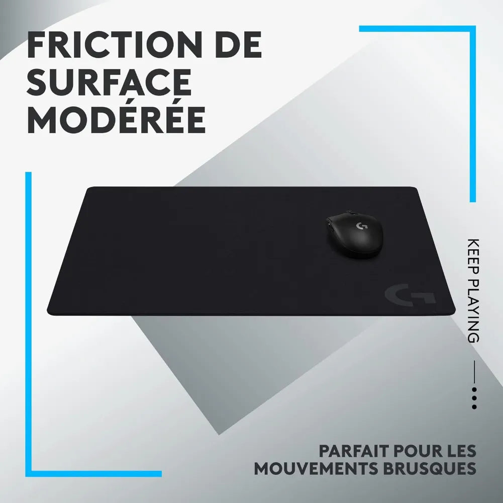 Logitech G G640 gaming mouse pad with moderate surface friction, perfect for quick movements.