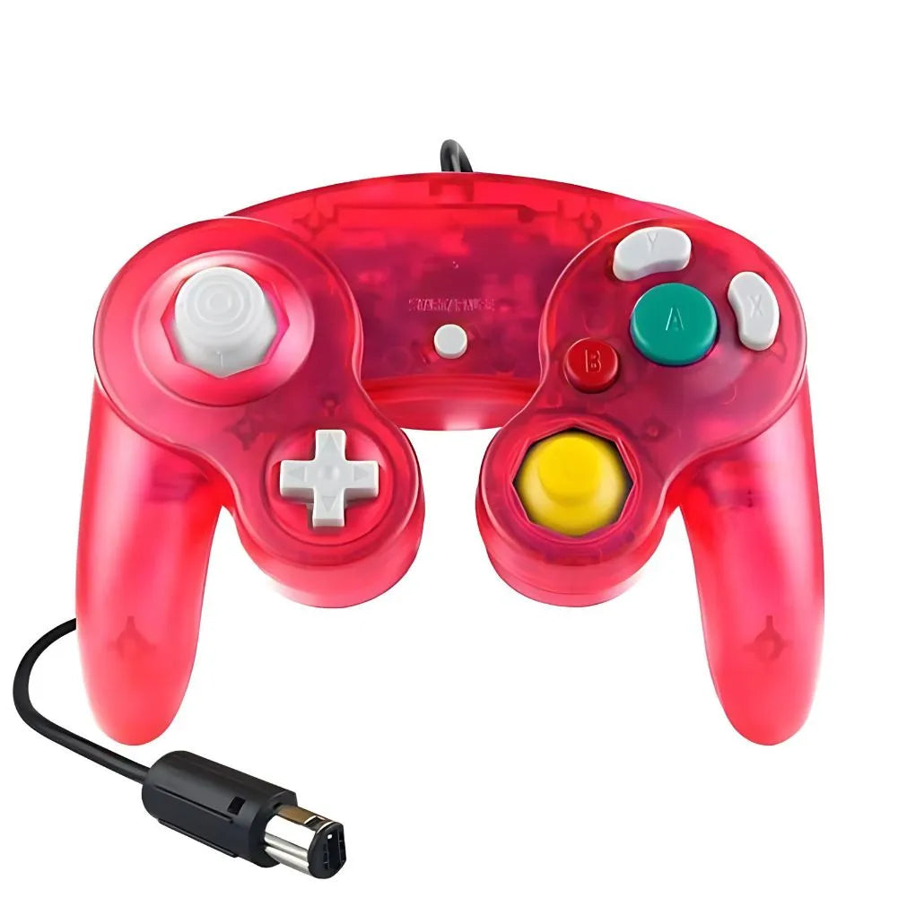 Manette GameCube de couleur Rouge Transparent