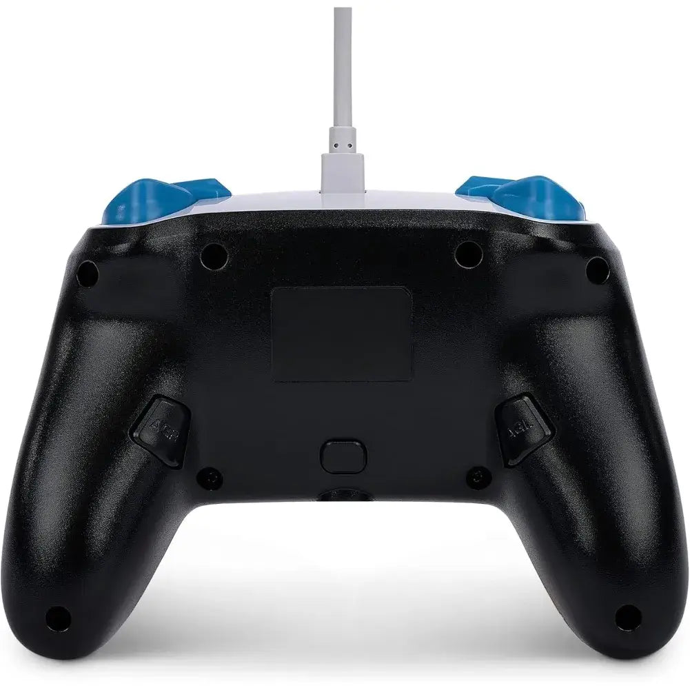 Vue de dos rapprochée sur la manette Switch