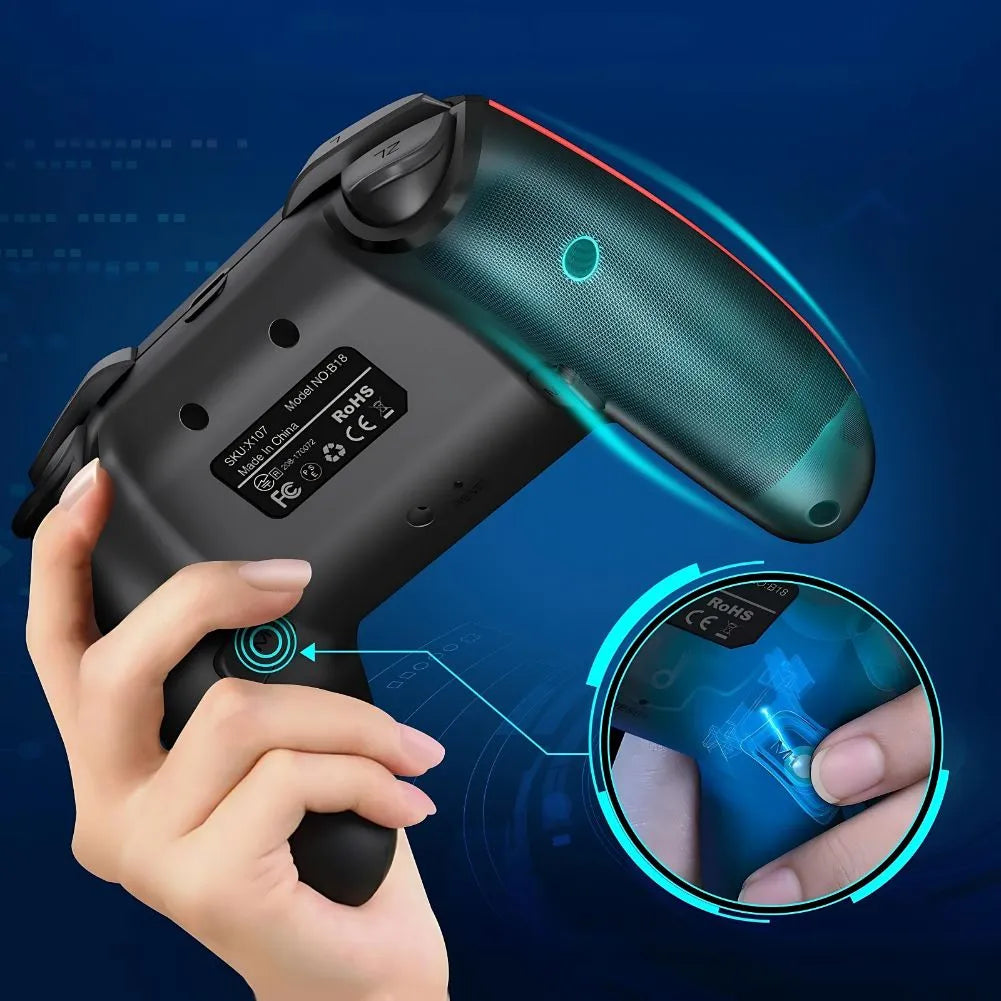 Manette Switch RGB Sans-fil de couleur Noir