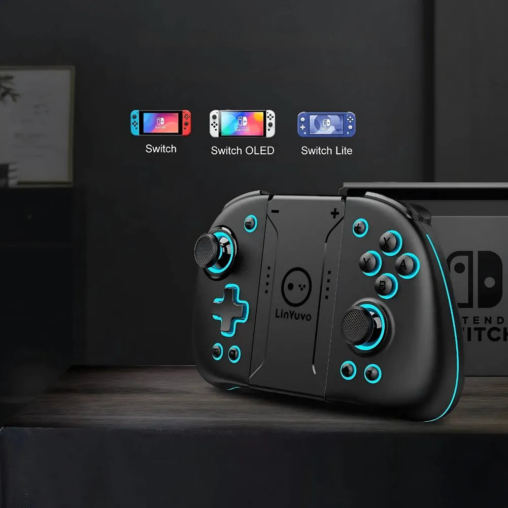 Manette Switch Sans-fil LED de couleur Noir