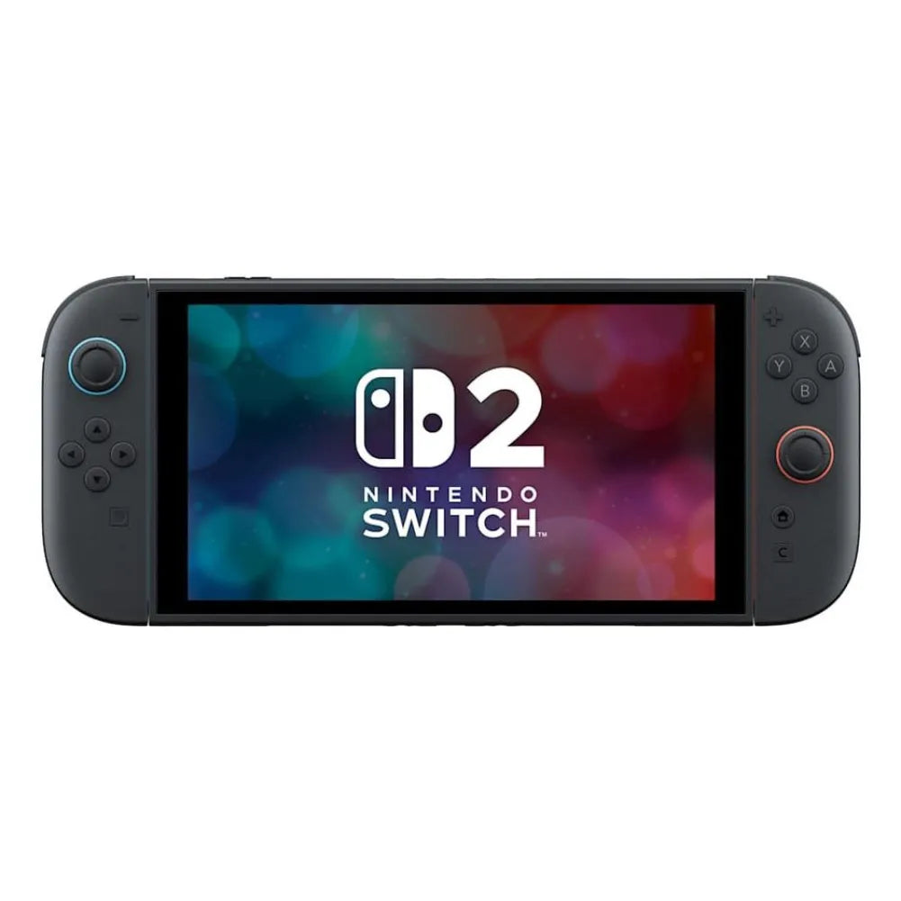 Nintendo Switch 2 – Console hybride 4K HDR, OLED 7,9" affiché avec écran coloré et Joy-Con.