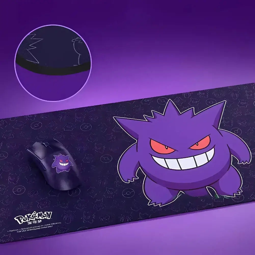Édition Pokémon Gengar Razer – Tapis de souris XXL avec motif Gengar et base antidérapante pour gamers.