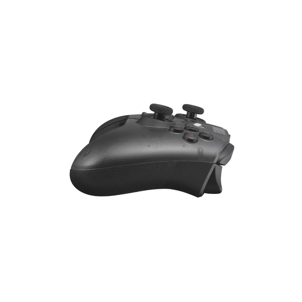Manette ROG Raikiri vue de côté, contrôle pro avec gâchettes réglables, compatible PC et Xbox.