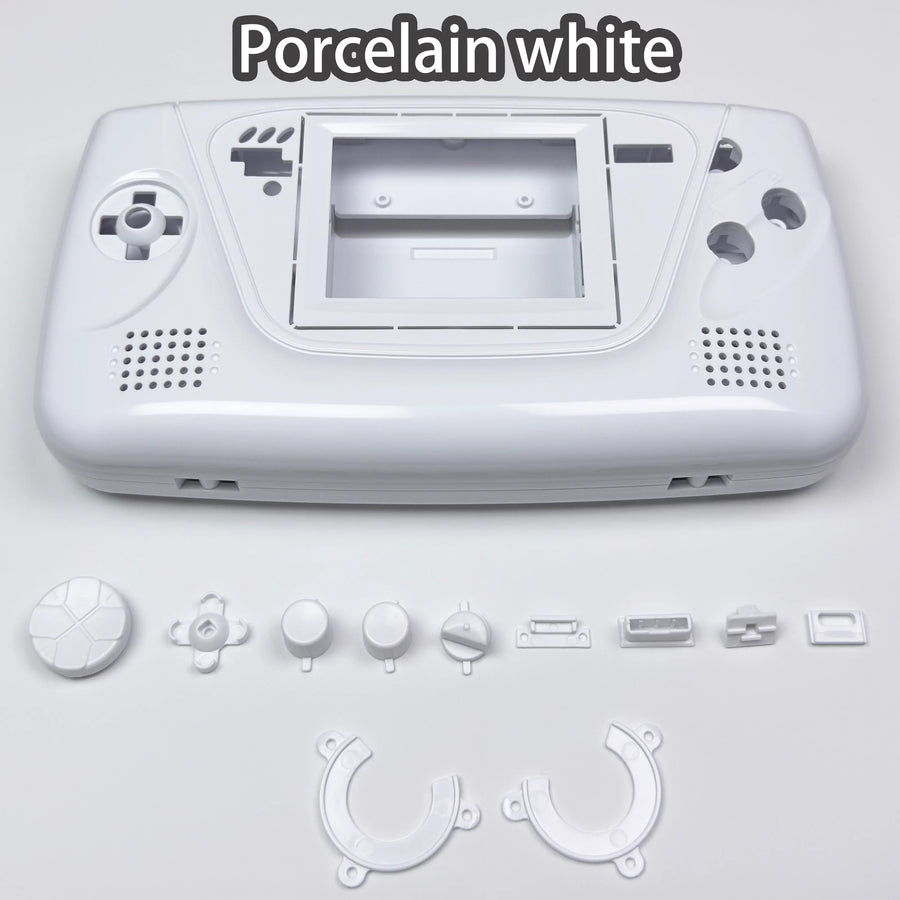 Premium-Game-Gear-Gehäuse (weiß) mit Tasten