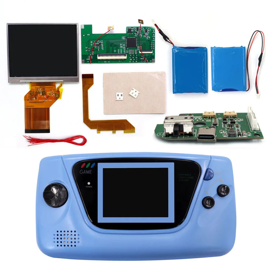 Hispeedido backlit screen kit for Game Gear, version with light blue shell — image 18