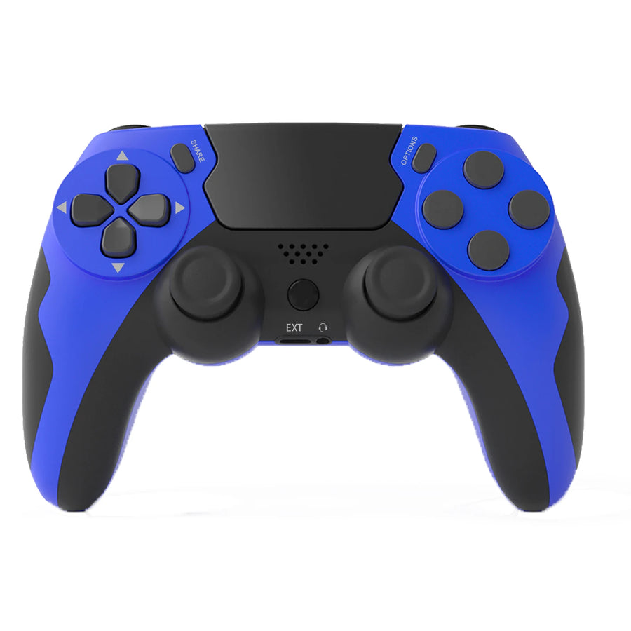 Manette sans fil GAMINJA P48, coloris bleu et noir, compatible PS4, PS3 et PC