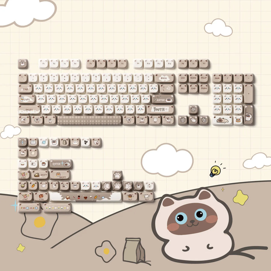 Set de keycaps PBT Akko, profils MOG/MOA/MAO, dye-sublimation 5 faces, tiges MX (visuel 62)