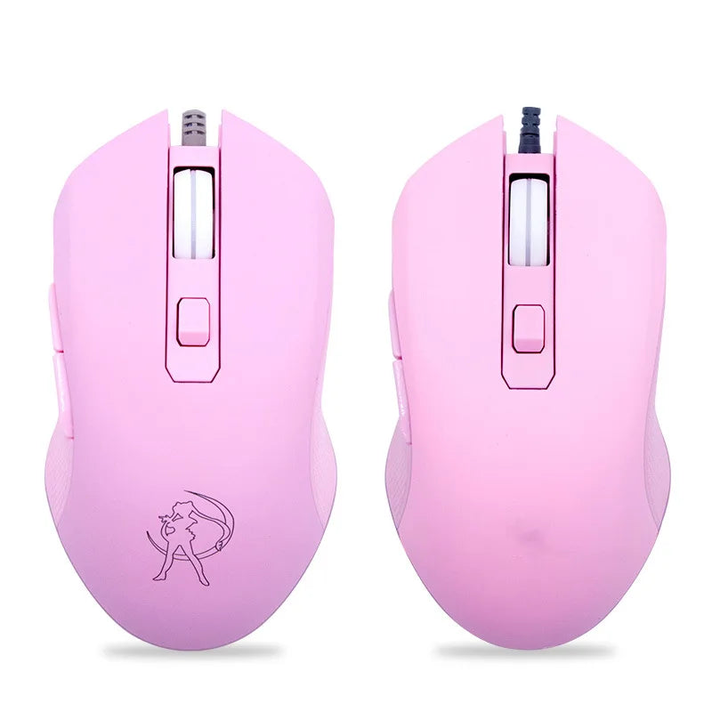 Wired Pink Gaming Mouse