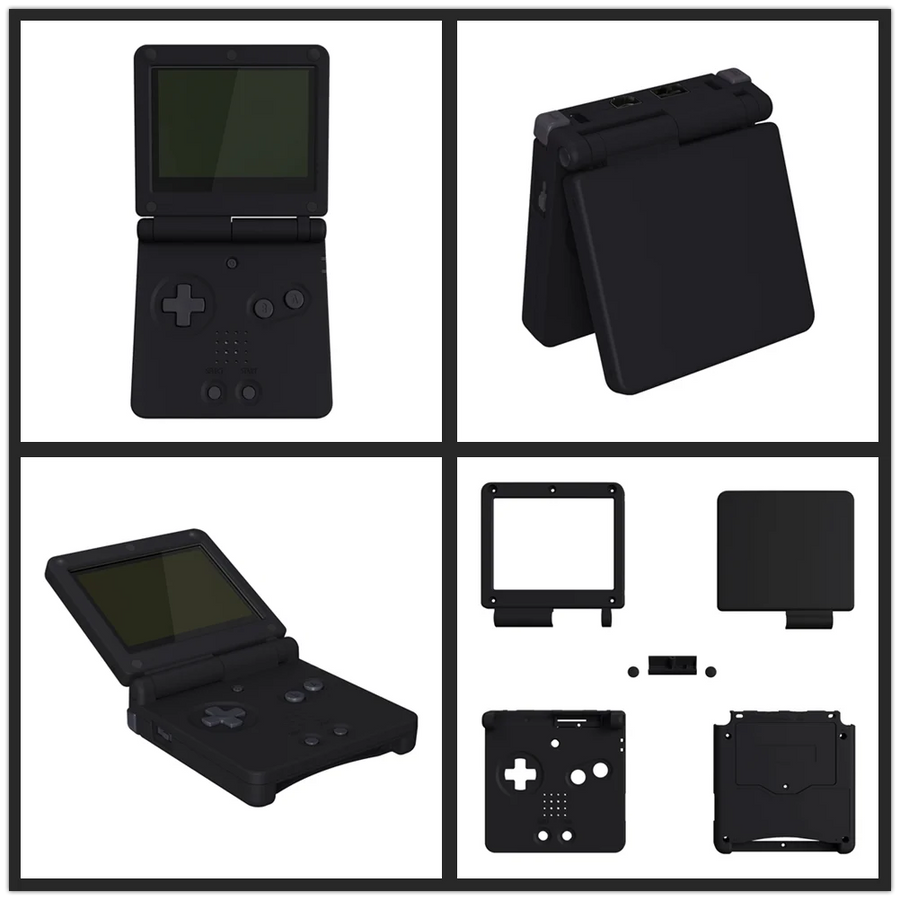 Coque de remplacement complète eXtremeRate pour Game Boy Advance SP, compatible écran IPS sans découpe — visuel 16