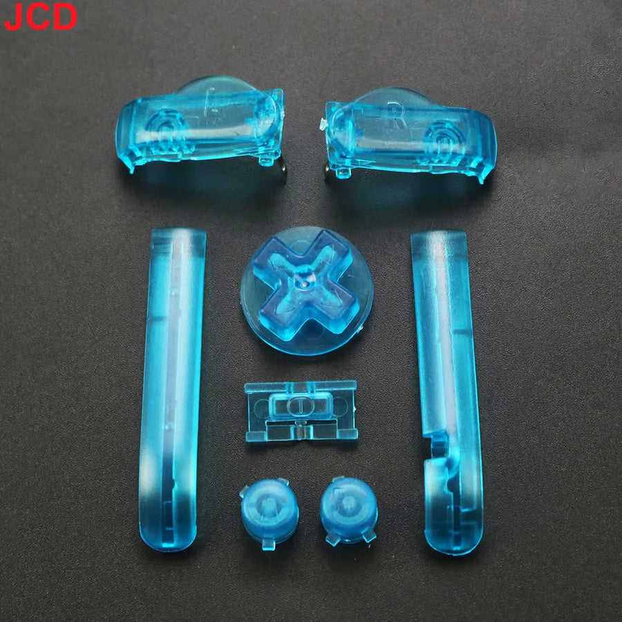 Jeu de boutons de remplacement pour Game Boy Advance : A/B, croix directionnelle et gâchettes L/R — Bleu ciel transparent