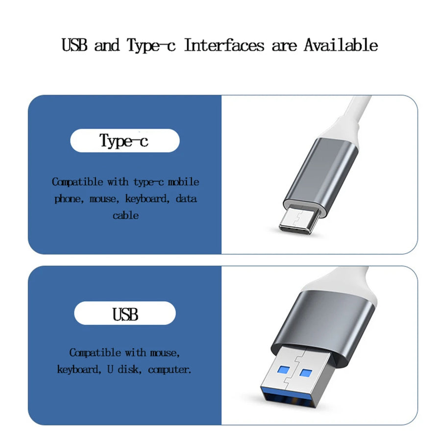 Hub USB 4 ports avec câble court, connecteur USB-A ou USB-C — visuel 12