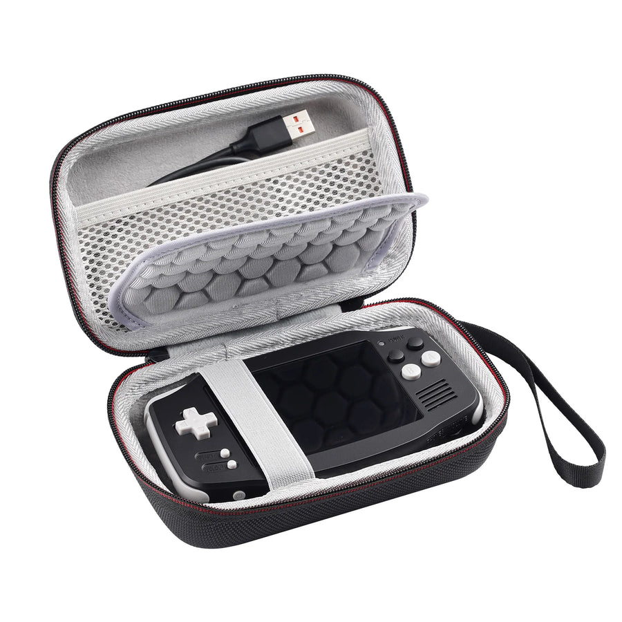 Étui rigide de transport pour la console portable Anbernic RG34XX, coloris gris et noir, visuel 4