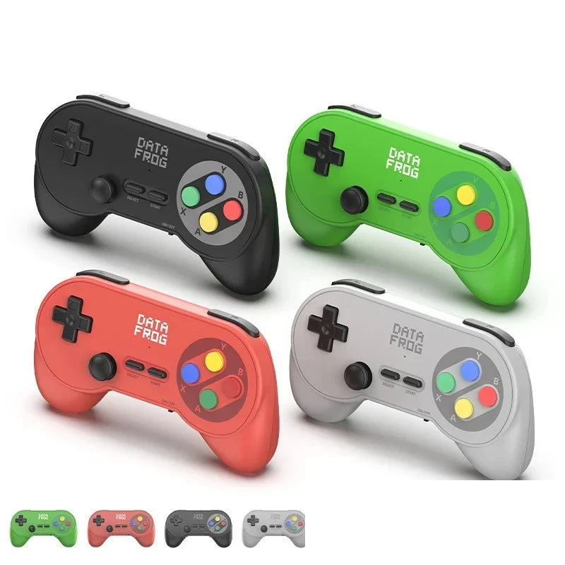 Lot de deux manettes rétro sans fil Data Frog PC07 avec leur récepteur USB 2,4 GHz