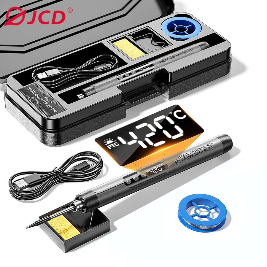 Fer à souder sans fil USB-C JCD C200, température réglable de 300 à 450 °C — visuel 18