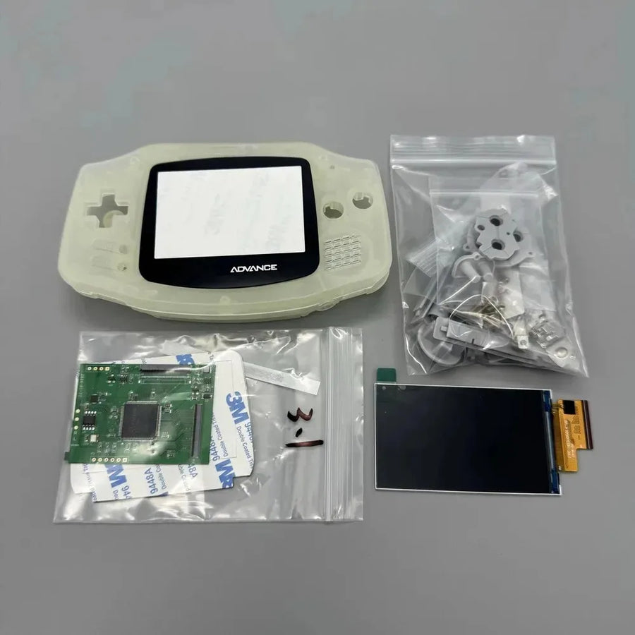 Kit écran IPS 2,9 pouces et coque de remplacement pour Game Boy Advance AGB-001 — Fluorescent