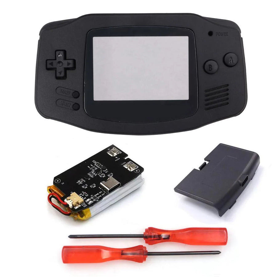 Hispeedido GBA shell with rechargeable battery, black — image 11