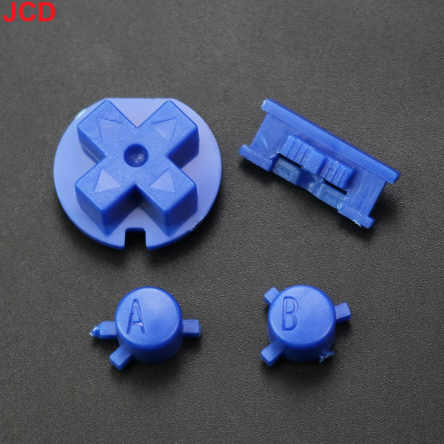 Jeu de boutons de remplacement pour Game Boy Color : A, B, croix directionnelle, Start et Select — Bleu