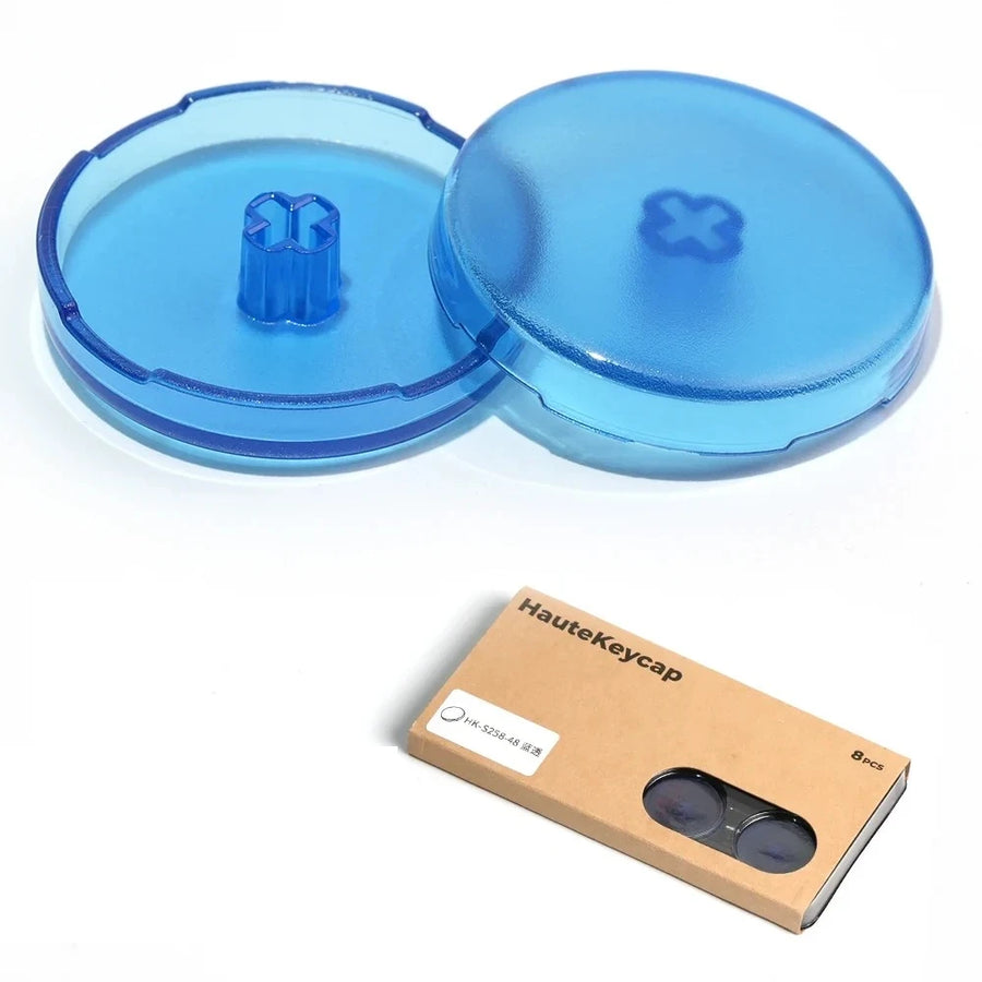Haute42 25.8 mm hitbox caps, Translucent blue colour — image 11