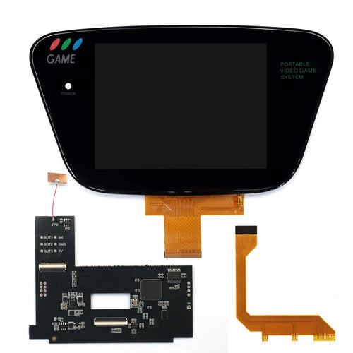 Laminiertes 3,5-Zoll-IPS-Bildschirmkit für Game Gear — 640 × 480, Gehäuse und Akku optional