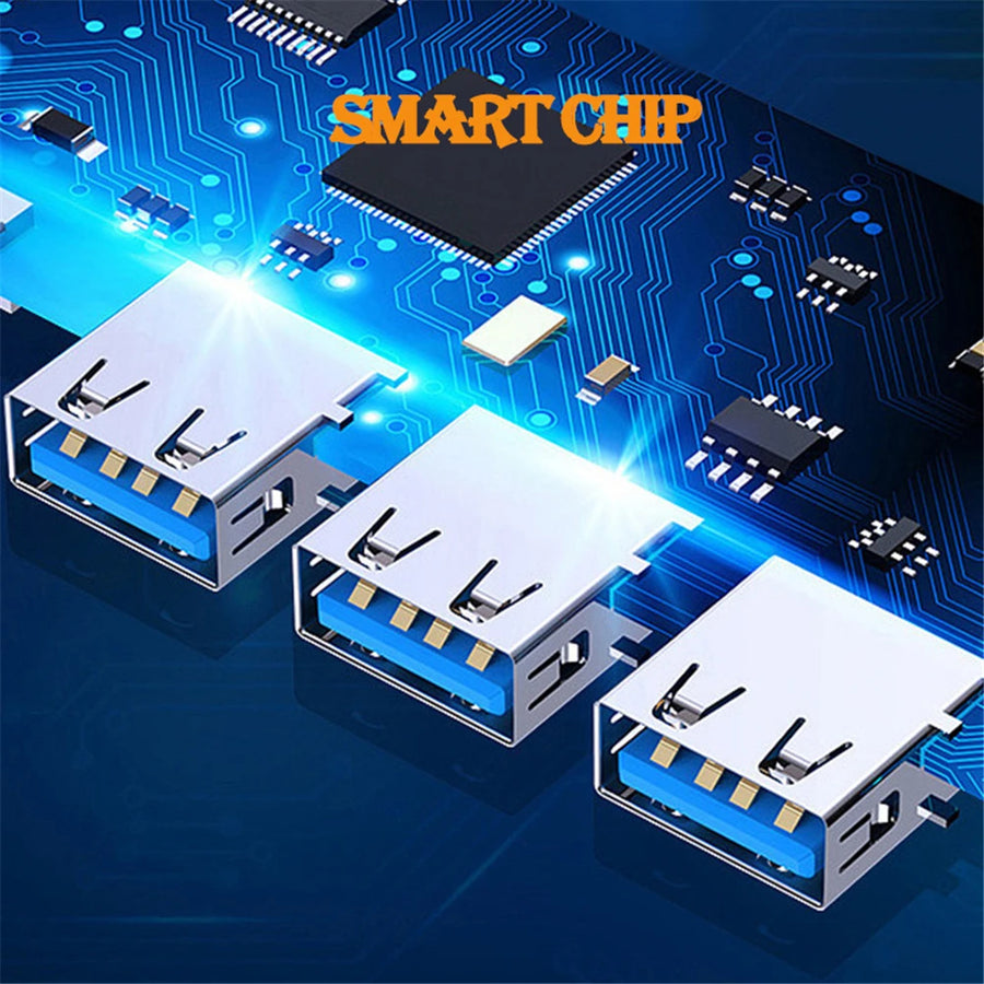 Hub USB 4 ports avec câble court, connecteur USB-A ou USB-C — visuel 17