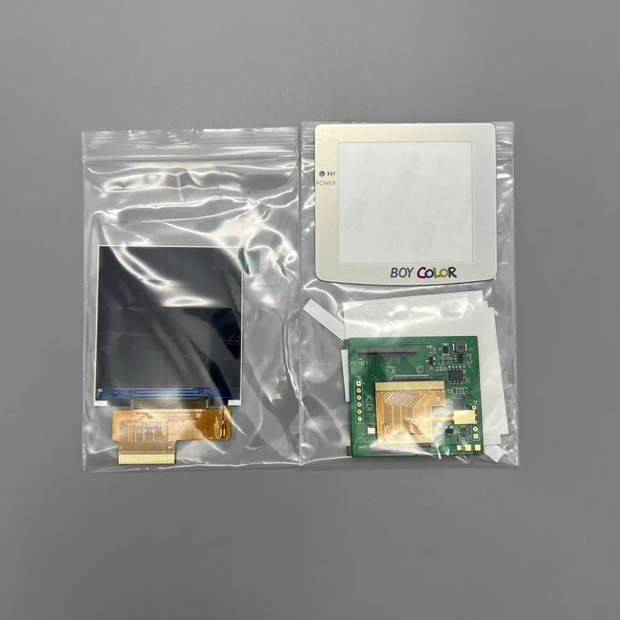 Écran IPS 2,6 pouces de remplacement pour Game Boy Color, avec nappe de connexion et vitre de protection — Shiny