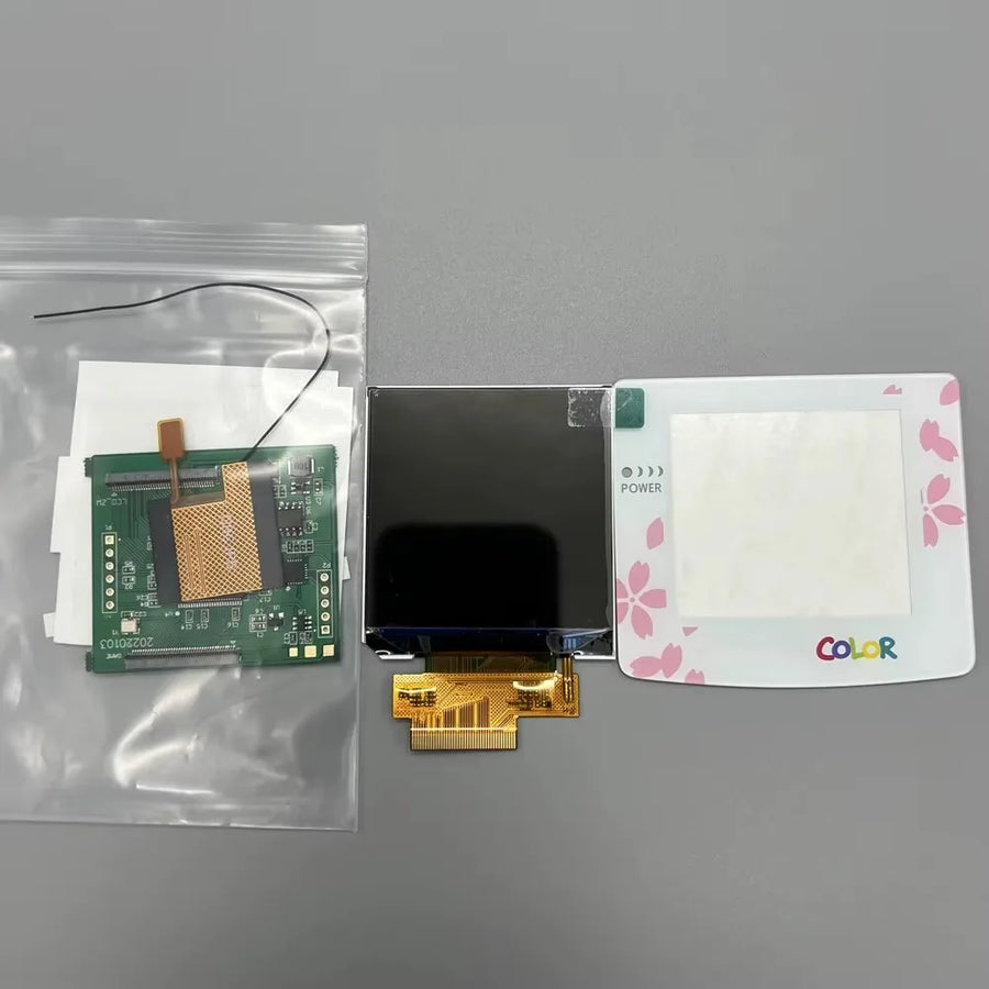 Écran IPS 2,45 pouces de remplacement pour Game Boy Color, montage sans découpe de coque — 2.45 GBC sakura