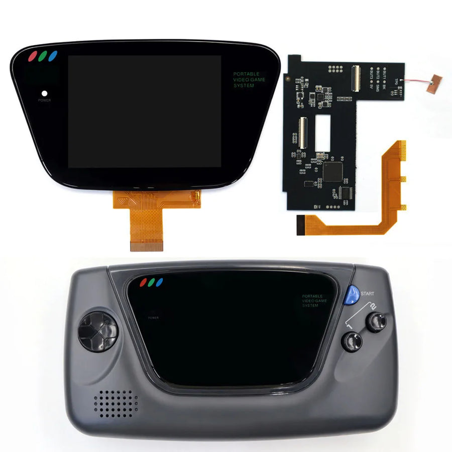 Game-Gear-IPS-Bildschirmkit mit Gehäuse (grau)
