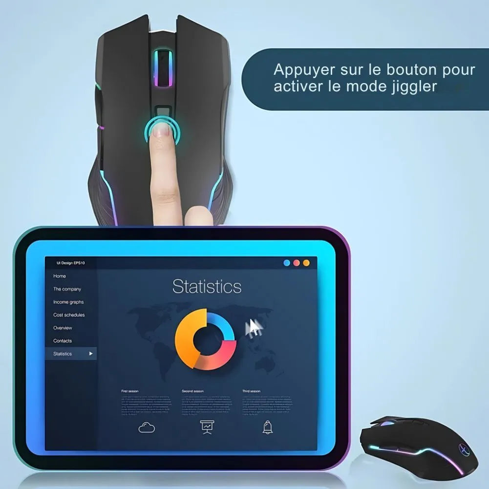 Souris Gamer Mode Jiggler Noir 2