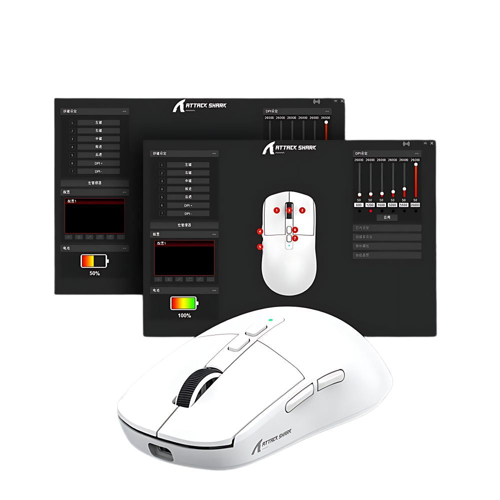Souris Gaming Shark X6 Blanc