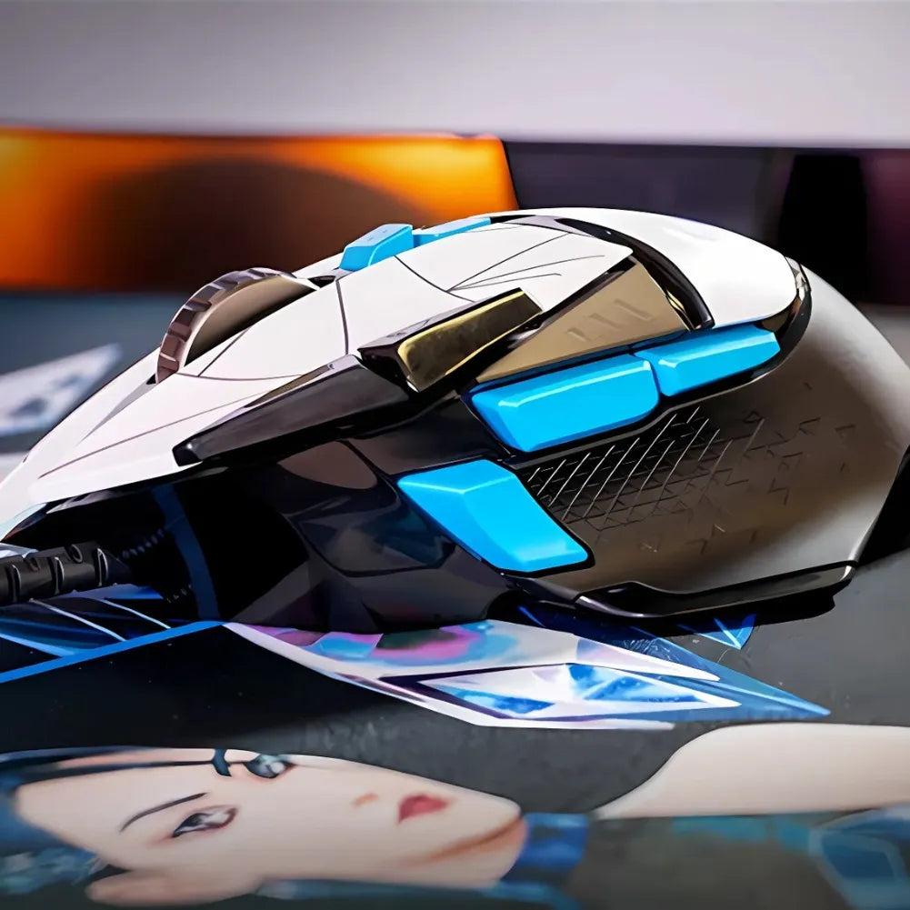 Souris Logitech G502 Blanc_Bleu