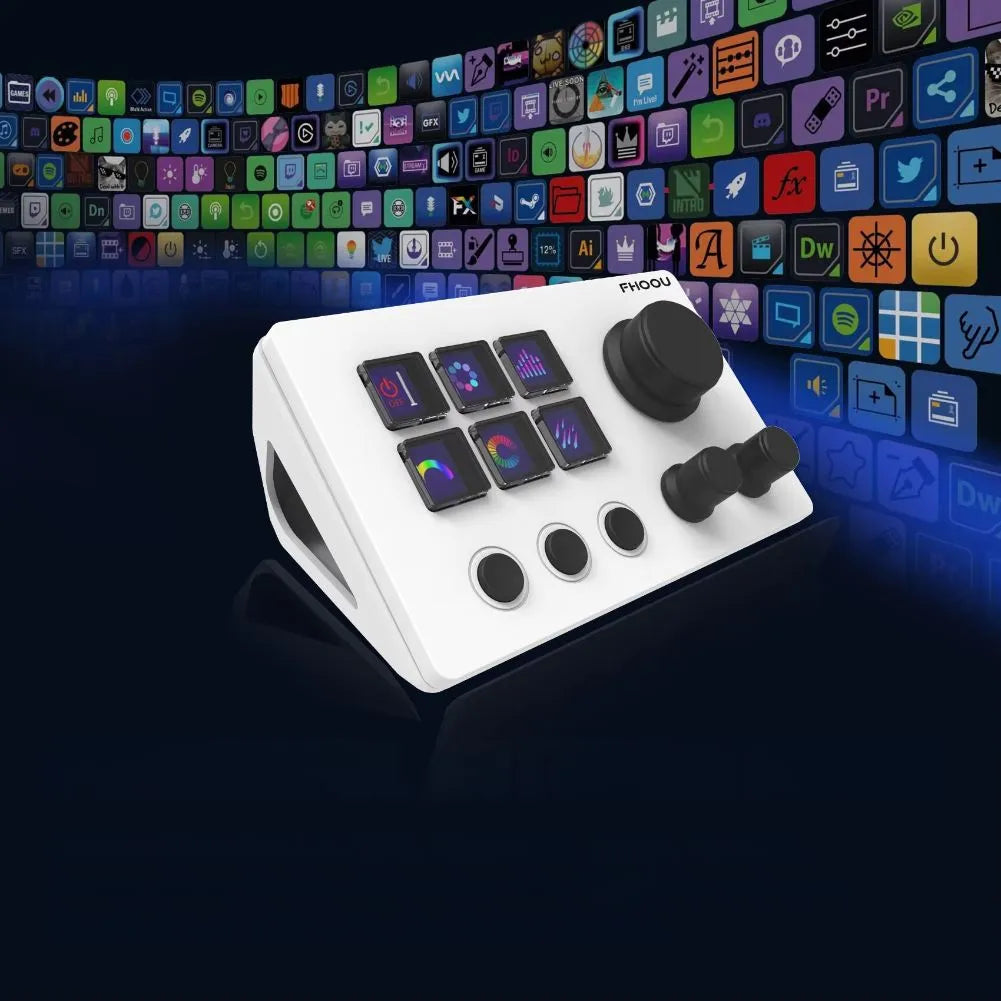 Stream Deck Mirabox de couleur blanc