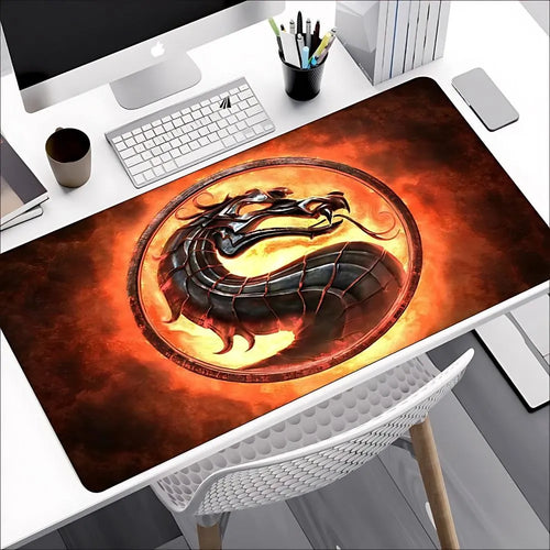 Black Gaming Mouse Pad Mortal Kombat Dragon