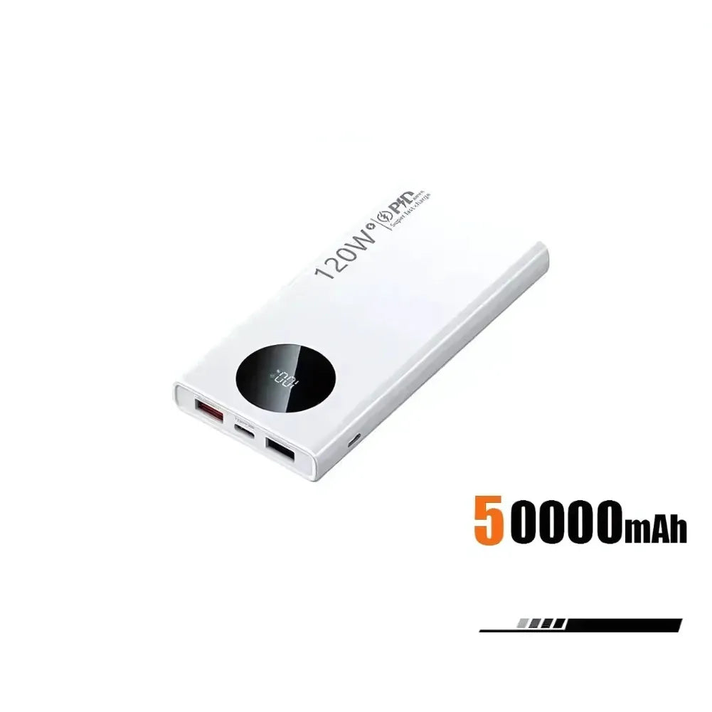 VIVO Power Bank 120W — Batterie externe USB-C Puissante avec capacité de 50000mAh pour charge rapide.