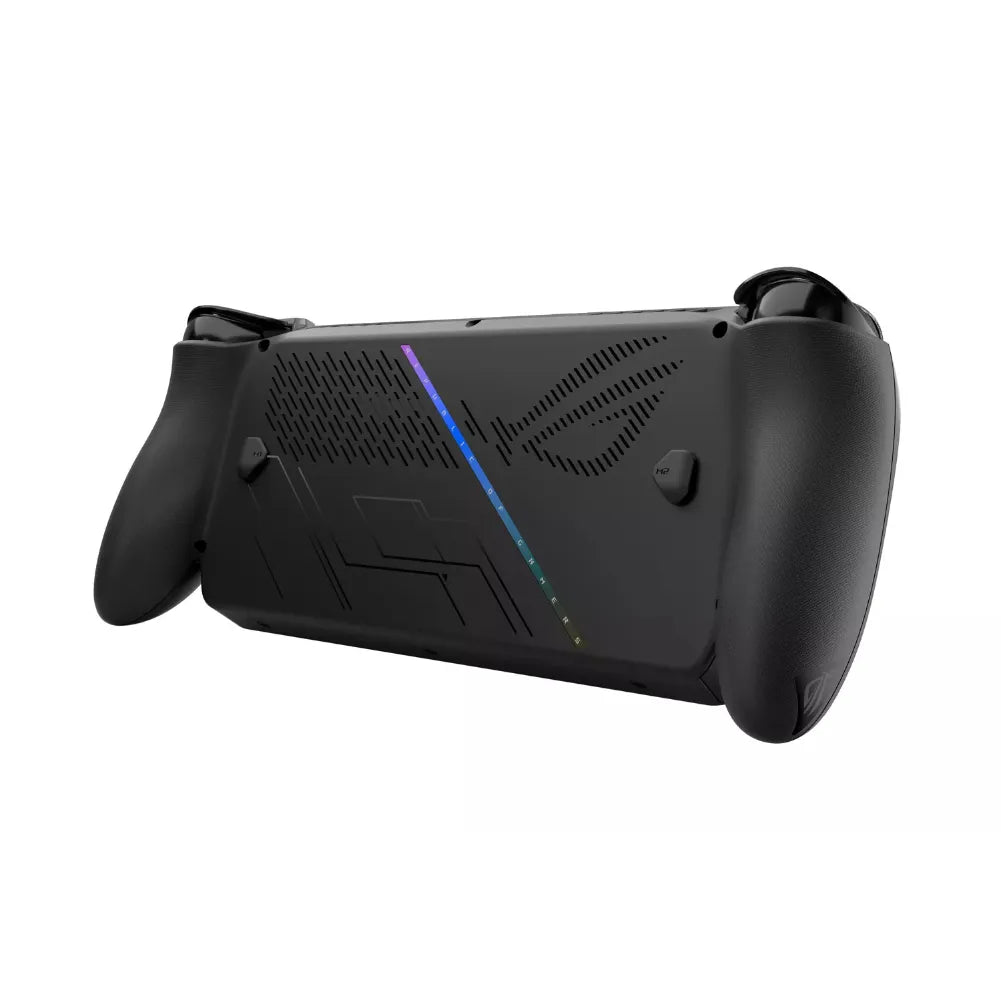 ROG Xbox Ally X – Console portable noire 120 Hz, VRR vue arrière du contrôleur.