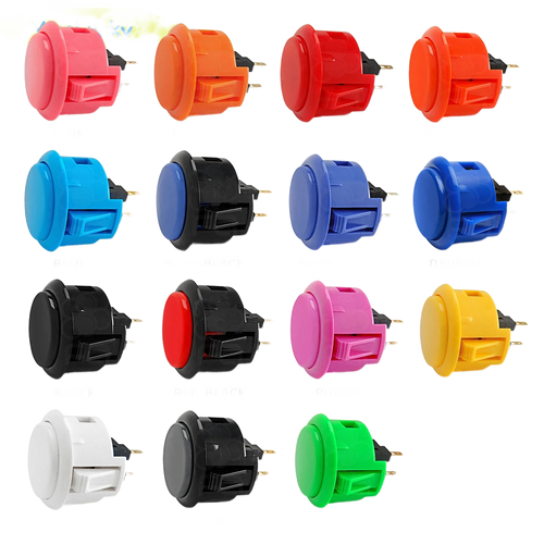 Snap-in-Arcade-Button 24 oder 30 mm — Automat, Stick und Raspberry Pi
