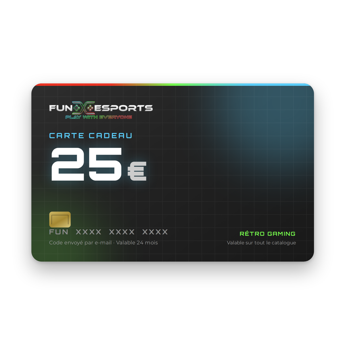 Carte cadeau Fun-Esports 25 € — rétro gaming