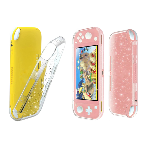 Glitter back case for Switch Lite — clear soft TPU